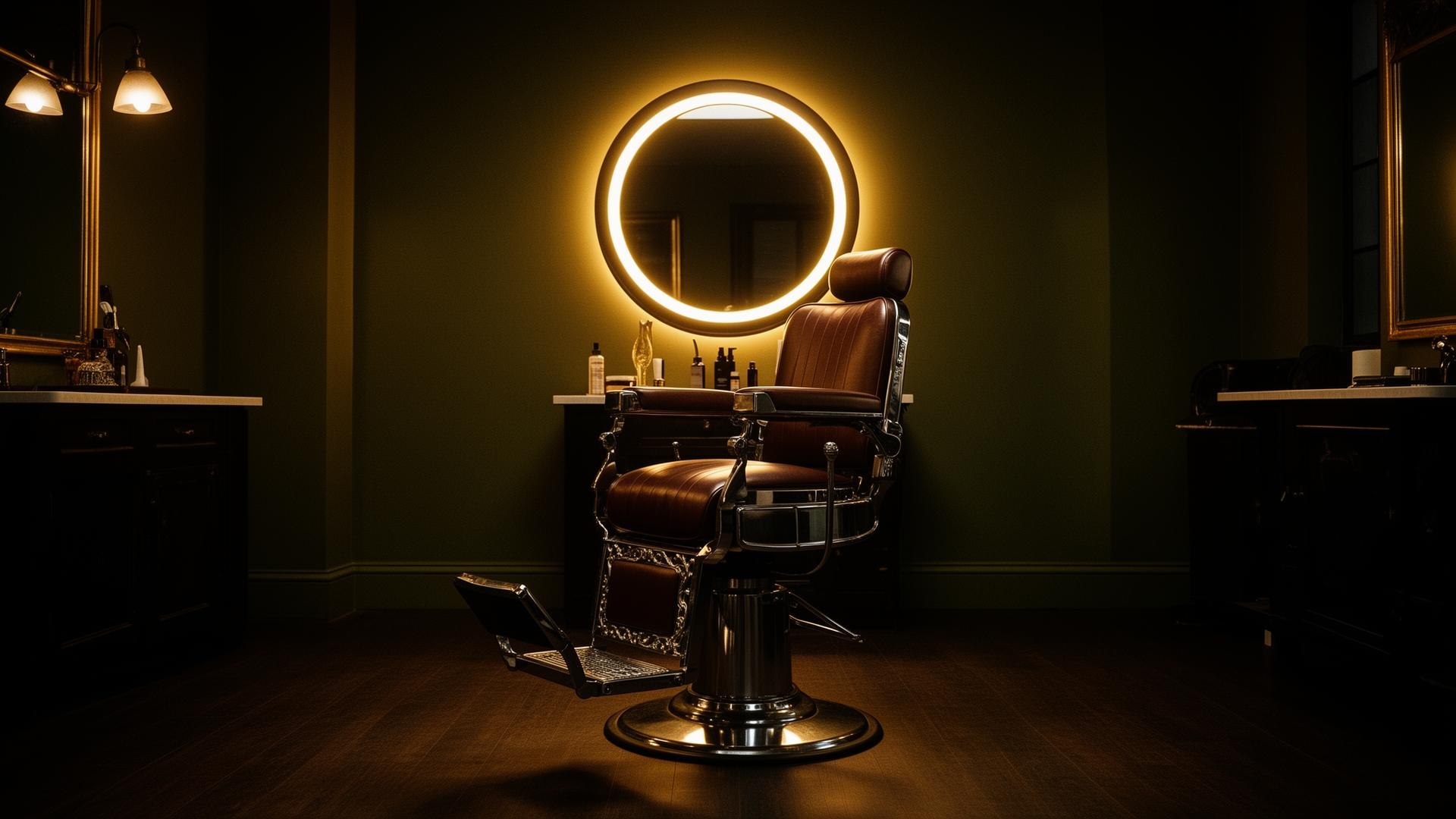 Suite Life Barbershop interior with vintage chair